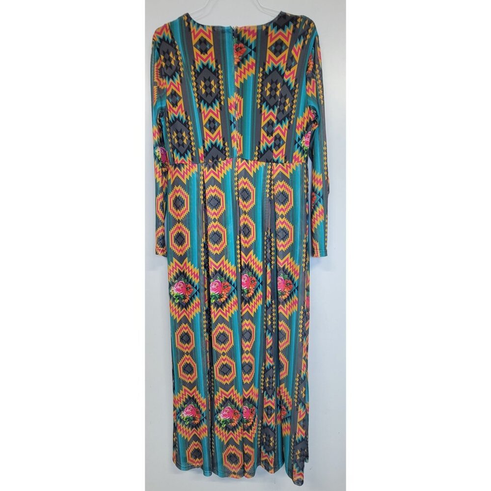 Crazy Train Jolie Romper Shorts Aztec Long Sleeve One Piece Womens Med - Picture 3 of 9